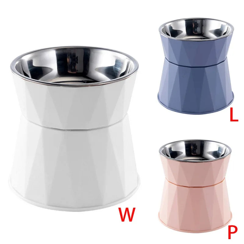 Pet Dog Stainless Steel High Foot Bowl - PuppiPaw