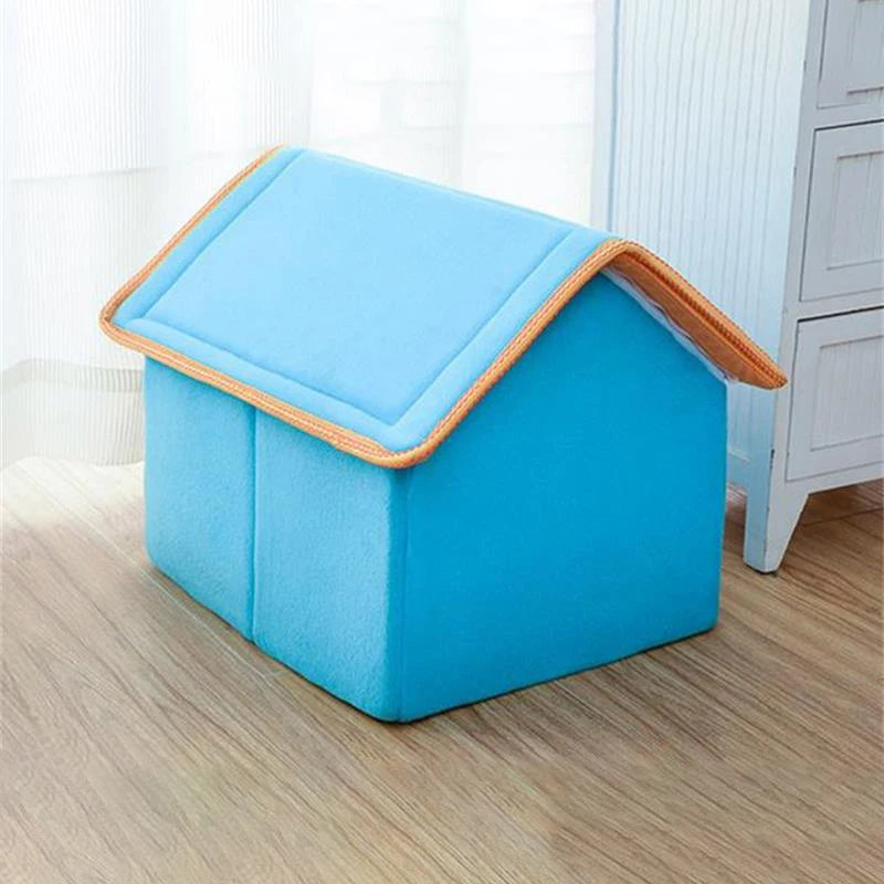 Pet Dog Winter Warm House Foldable Bed - PuppiPaw