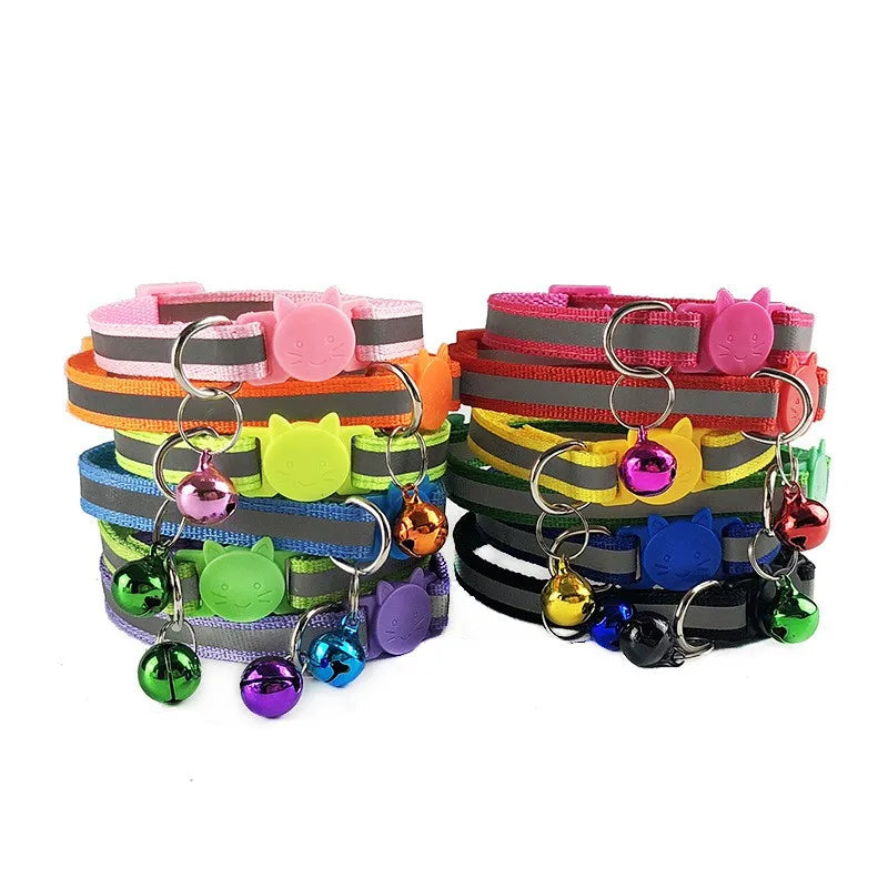 Pet Dog Reflective Colorful Pattern Adjustable Collar - PuppiPaw