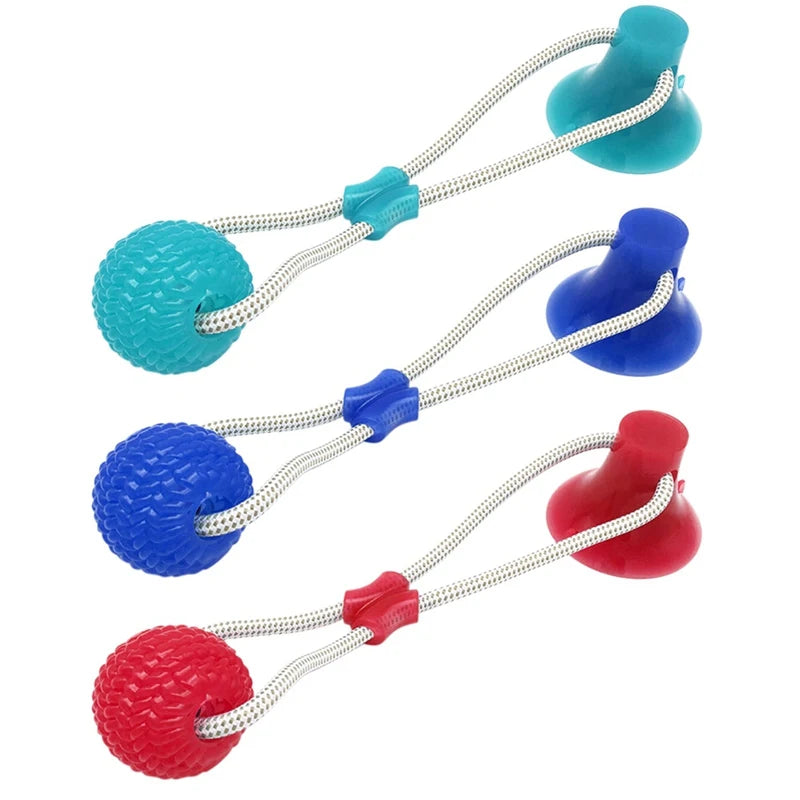 Interactive Pet Dog Suction Cup Push TPR Ball - PuppiPaw