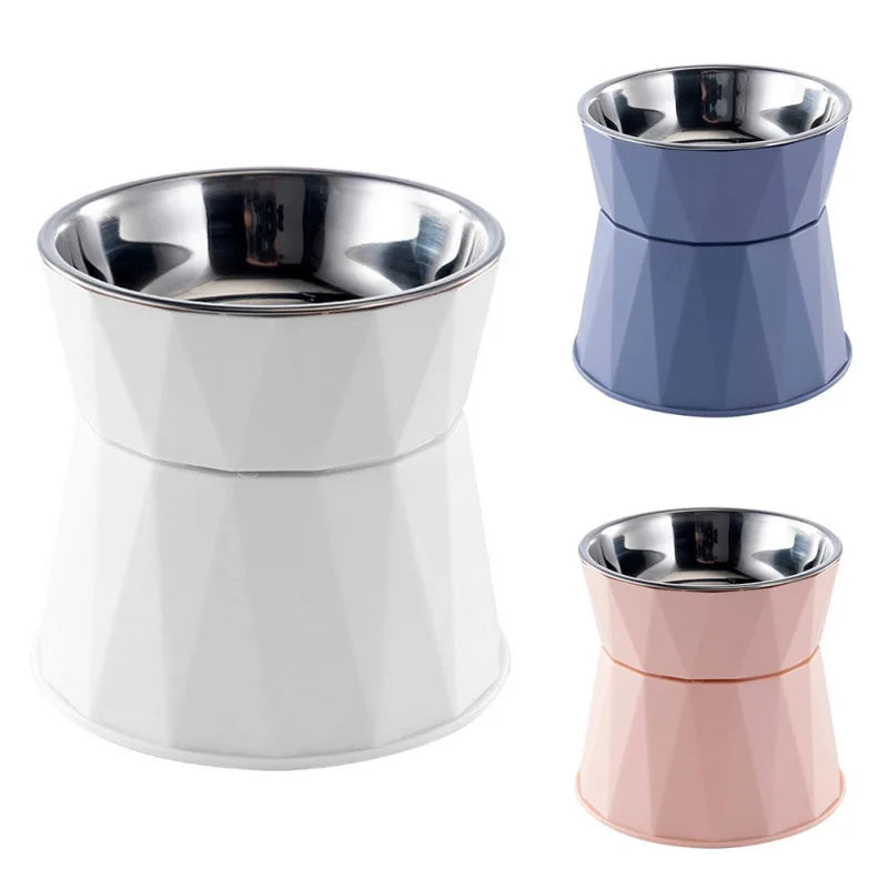 Pet Dog Stainless Steel High Foot Bowl - PuppiPaw