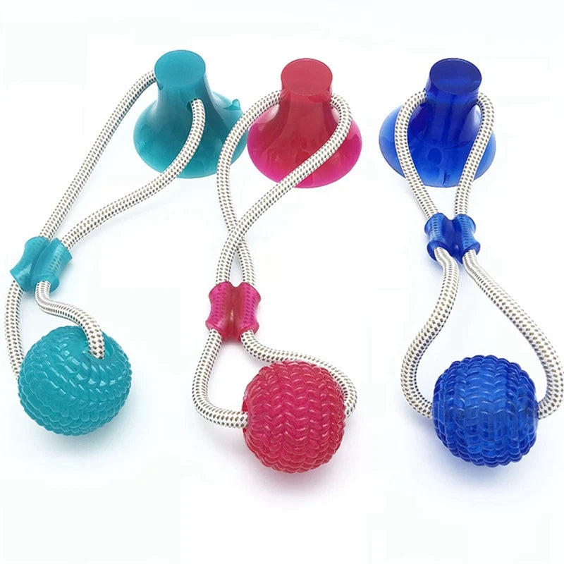 Interactive Pet Dog Suction Cup Push TPR Ball - PuppiPaw