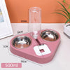 500ML Pet Dog Feeder Bowl With Water Bottle Automatic - PuppiPaw