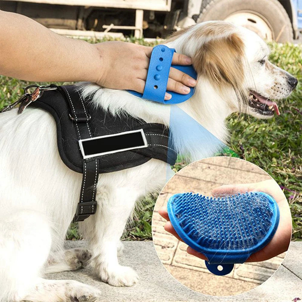 Pet Dog Rubber Glove Hair Fur Grooming Massage Brush - PuppiPaw