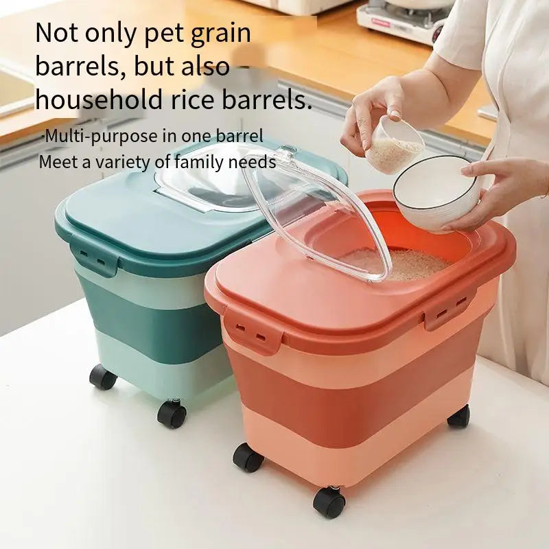 13/33LB Collapsible Pet Dog Food Storage Container - PuppiPaw