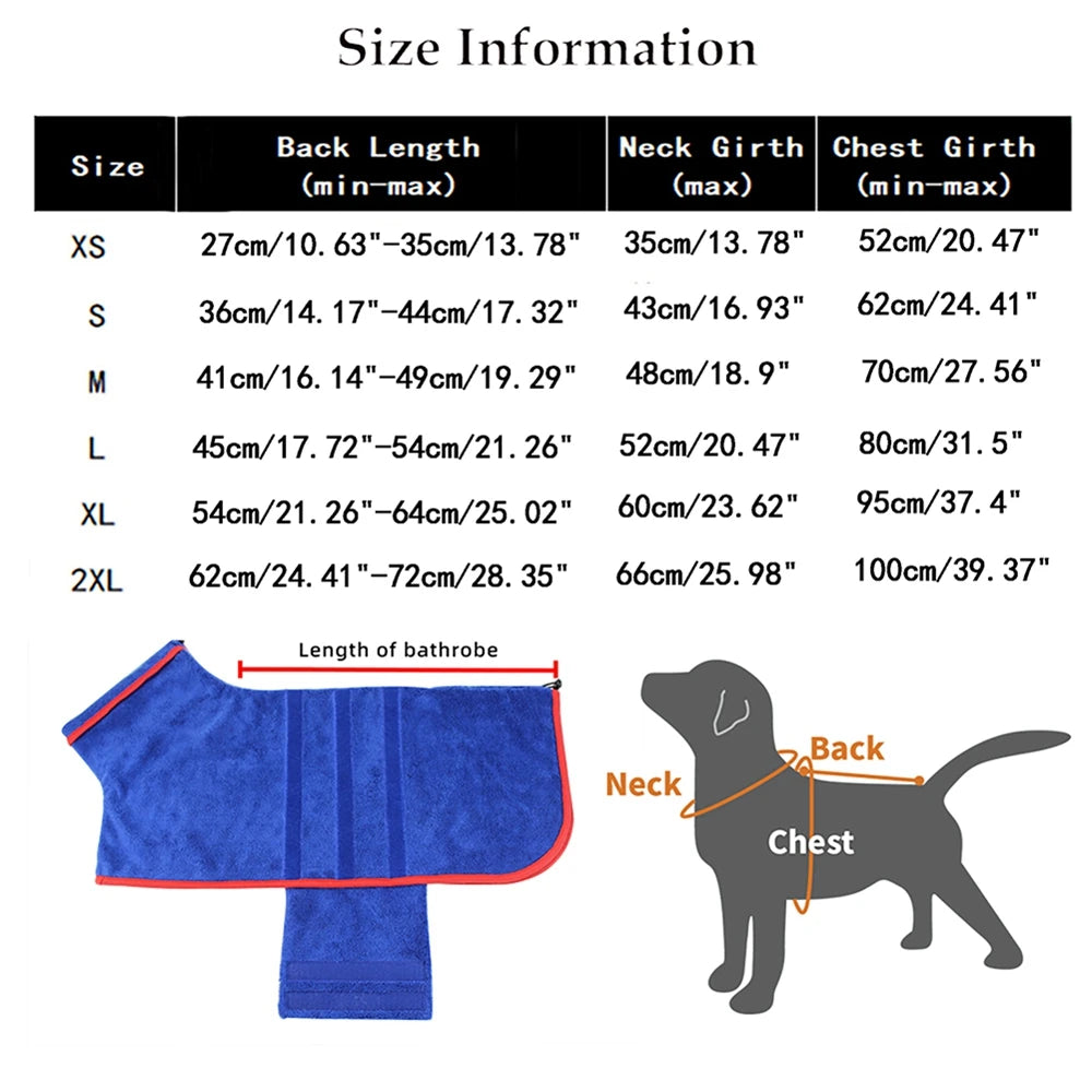 Pet Dog Bathrobe Towel Microfiber - PuppiPaw