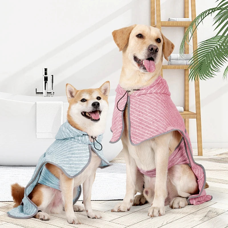 Pet Dog Drying Coat Absorbent Bathrobe Towel - PuppiPaw